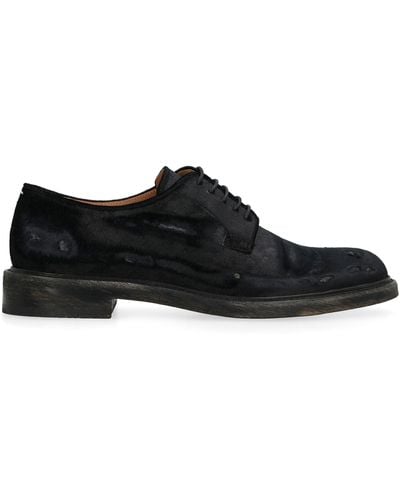 Maison Margiela Chenille Lace Up Shoes - Black