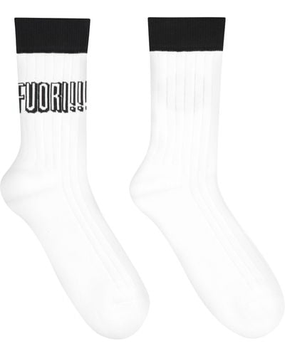 Gucci Cotton Socks With Logo - Black