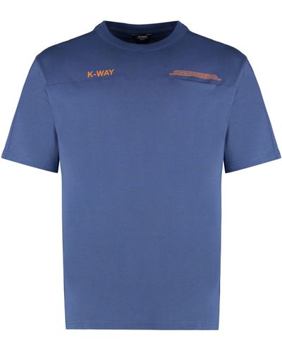 K-Way Fantome Cotton T-shirt - Blue