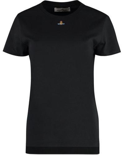 Vivienne Westwood T-shirt girocollo in cotone - Nero