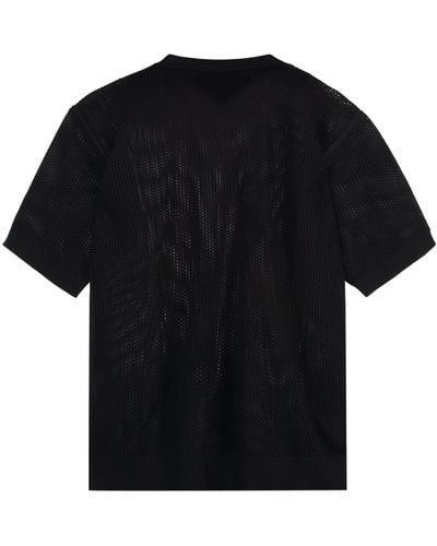 Prada T-shirt in maglia - Nero