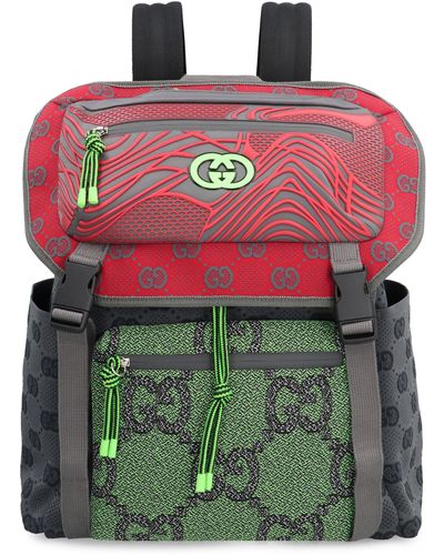 GUCCI 510336 K28CN 1000 Backpack bag GG nylon Red Nylon mens