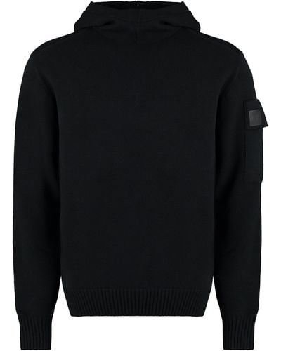 C.P. Company Knitted Hoodie - Black