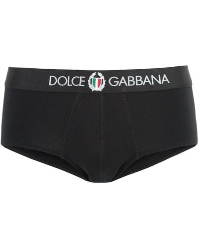 Dolce & Gabbana Slip medio in cotone stretch - Nero