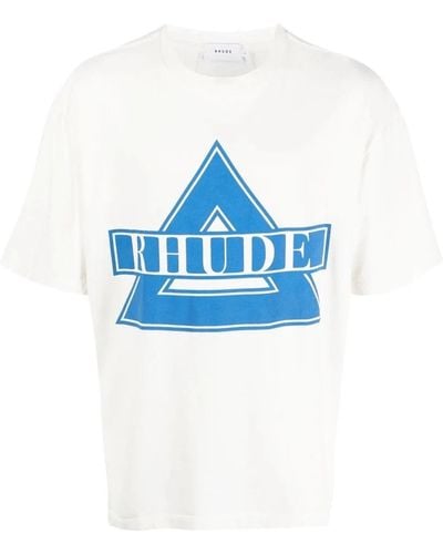 Rhude Triangle Logo Print - Blue
