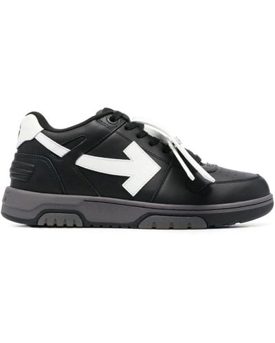 Off-White c/o Virgil Abloh Off- Out Of Office Calf Leather Trainers - Black