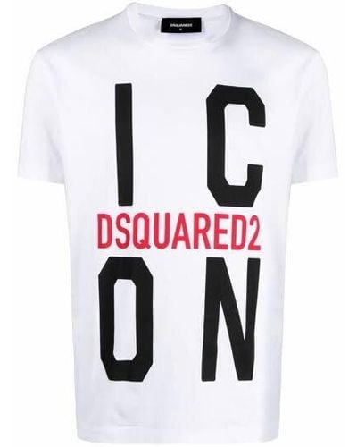 DSquared² Cotton T-Shirt With Icon Logo - White