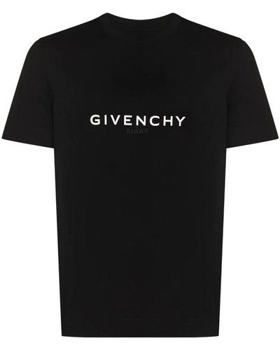 Givenchy Reverse Paris Logo Print Slim Fit T-Shirt - Black