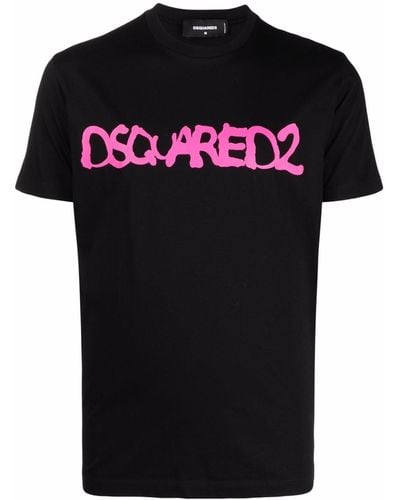 DSquared² Fluorescent Spray T-shirt - Black