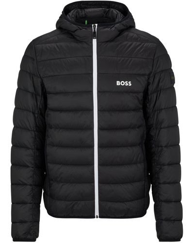 BOSS Water-Repellent Puffer Jacket - Black