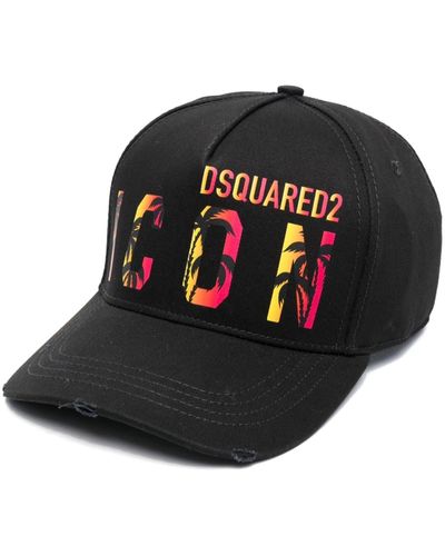 DSquared² Icon Tropical Baseball Cap - Black