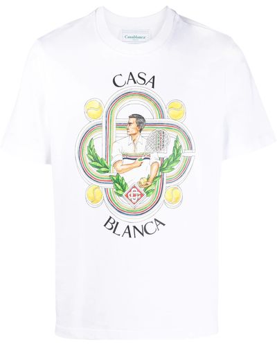 Casablancabrand Le Joueur Print T-Shirt - White