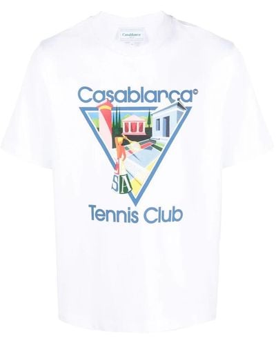Casablancabrand La Joueuse Tennis Club T-Shirt - Blue