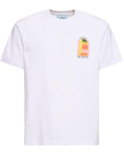 Casablanca Gradient L'Arche Printed T-Shirt - White