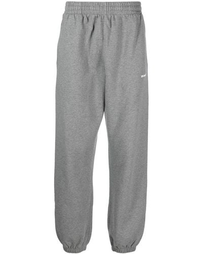 Off-White c/o Virgil Abloh Off- Wave Outline Diagonal Printed Joggers - Grey