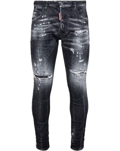 DSquared² Cool Guy Ripped Bleached Wash Jeans - Blue