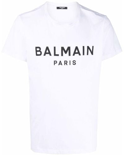 Balmain Paris Print Logo T-Shirt - White