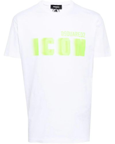 DSquared² Icon Blur Cool Logo Cotton T-Shirt - White
