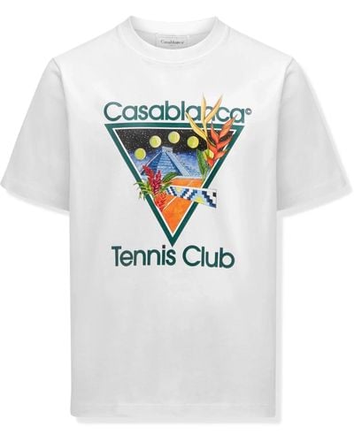 Casablancabrand Tennis Club Icon Printed T-Shirt - White