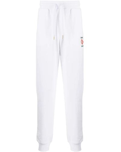 Casablancabrand Logo Organic Cotton Sweatpants - White