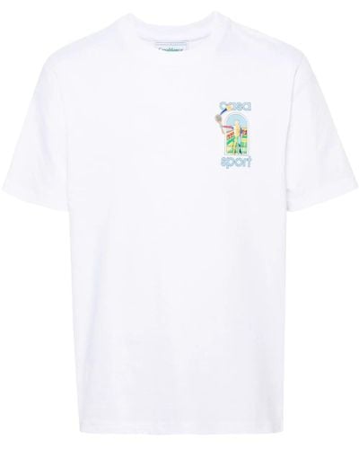Casablancabrand Le Jeu T-Shirt With Print - White