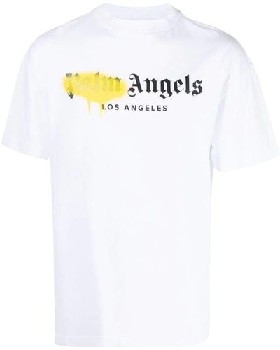 Palm Angels Los Angeles Sprayed Logo T-Shirt - White