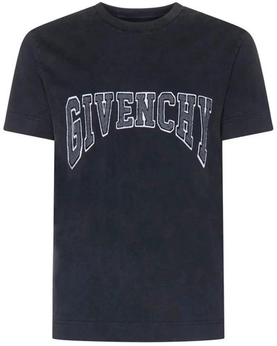 Givenchy Embroidered Logo Patch T-Shirt - Blue