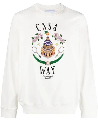 Casablancabrand Casa Way Embroidered Sweatshirt - White