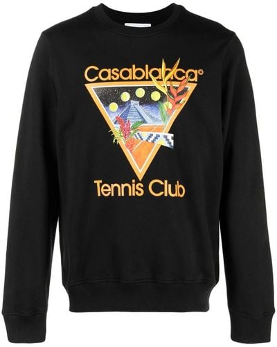 Casablancabrand Tennis Club Icon Printed Sweatshirt - Black