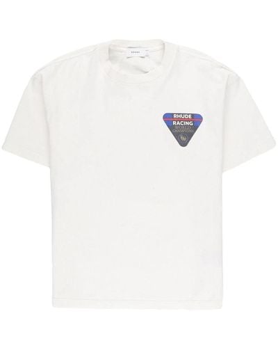 Rhude Racing World Champions Graphic Print T-Shirt - White