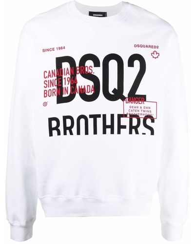 DSquared² Dsq2 Brothers Sweatshirt White