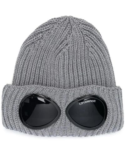 C.P. Company C.P Company Goggle Knit Hat - Grey
