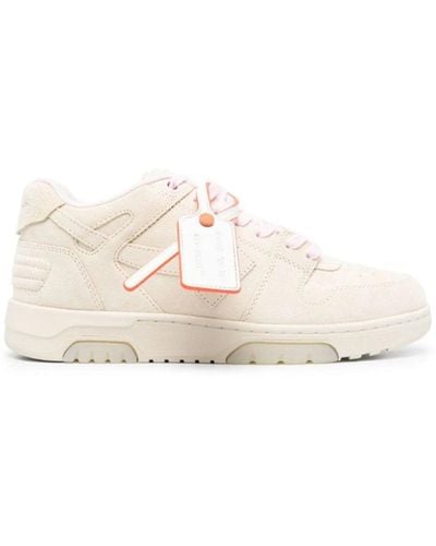 Off-White c/o Virgil Abloh Off- Out Of Office Suede Trainers - Natural