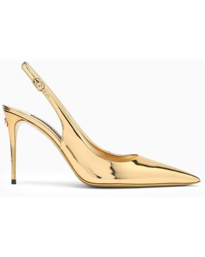 Gold metallic stilettos cheap