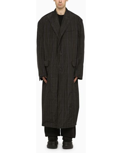 Balenciaga Nylon Long Coat - Black