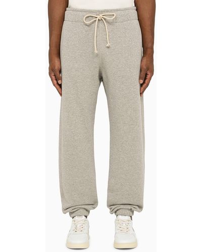 Autry Grey Melange Jersey Jogging Trousers - Natural