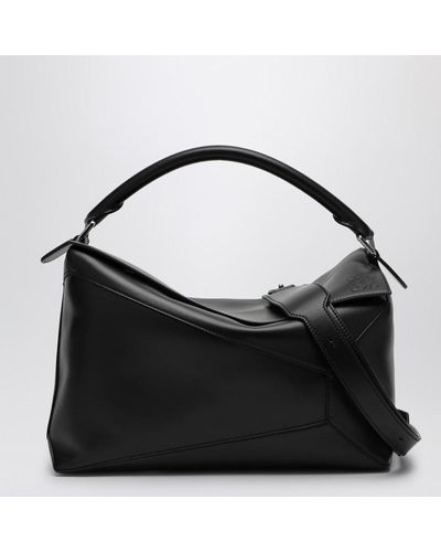 Loewe Borsa puzzle grande nera in pelle di vitello - Nero