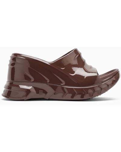 Givenchy Marshmallow Wedge Sandals Chocolate - Brown