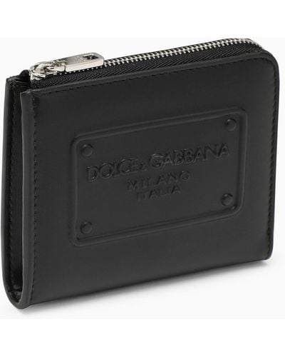 Dolce & Gabbana Dolce&Gabbana Card Holder With Logoed Plaque - Black