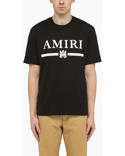 Amiri Black Cotton T Shirt With Logo