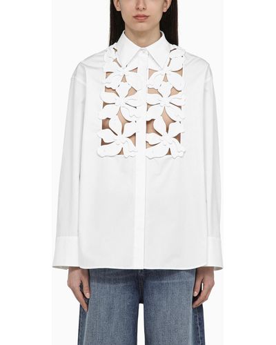 Valentino Cotton Shirt With Embroidery - White