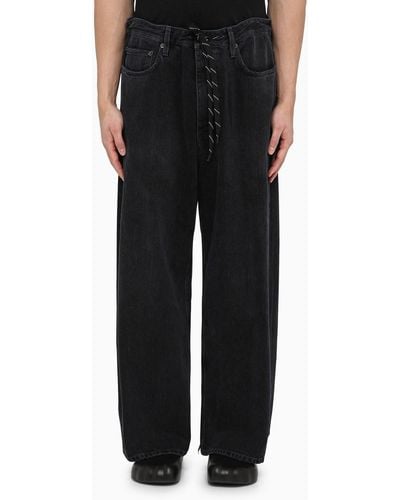 Balenciaga Dark Denim Oversized baggy Jeans - Black
