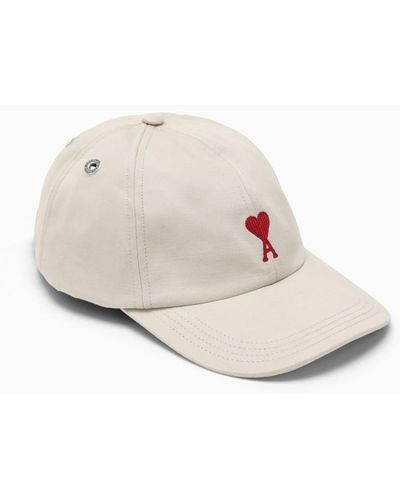 Ami Paris Cappello da baseball gesso con logo - Bianco