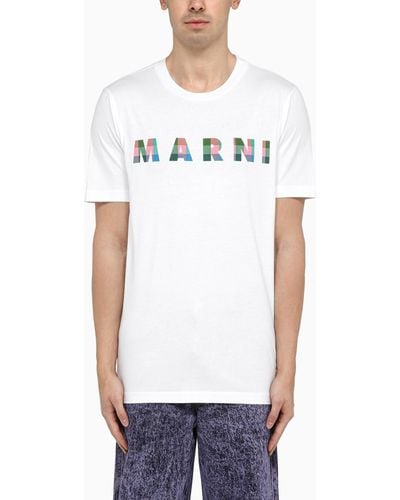 Marni Cotton T-shirt With Logo - White