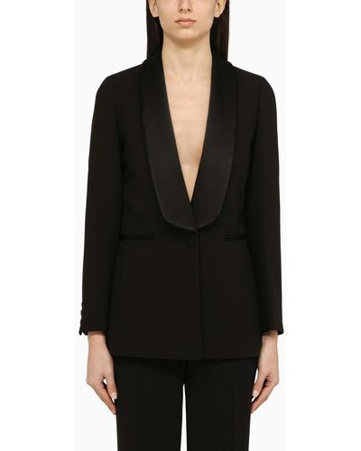 IVY & OAK Single-breasted Jacket In Recycled Cotton - Black