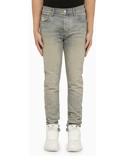 Amiri Jeans skinny distressed indigo antico - Grigio