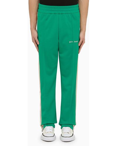 Palm Angels Jogging Trousers With Bands - Green