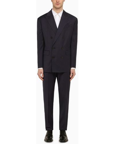 DSquared² Wallstreet Double-Breasted Suit In - Black