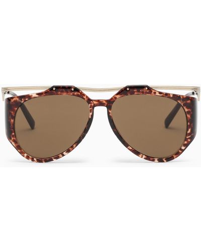 Saint Laurent Sl M137 Amelia Havana Sunglasses - Brown