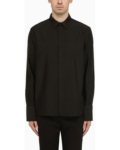 Saint Laurent Wool-blend Shirt - Black